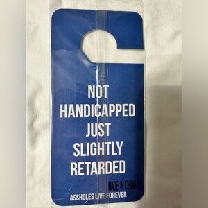 Double -Sided air freshener with quirky phrase